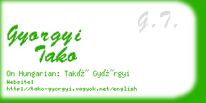 gyorgyi tako business card